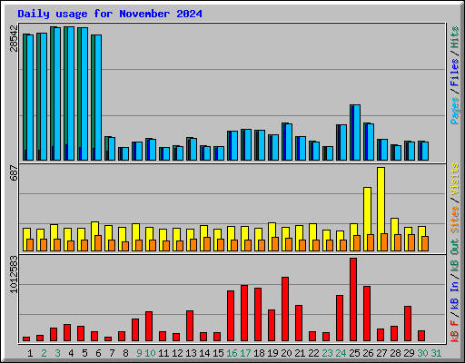 Daily usage for November 2024
