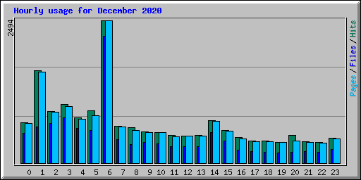 Hourly usage for December 2020